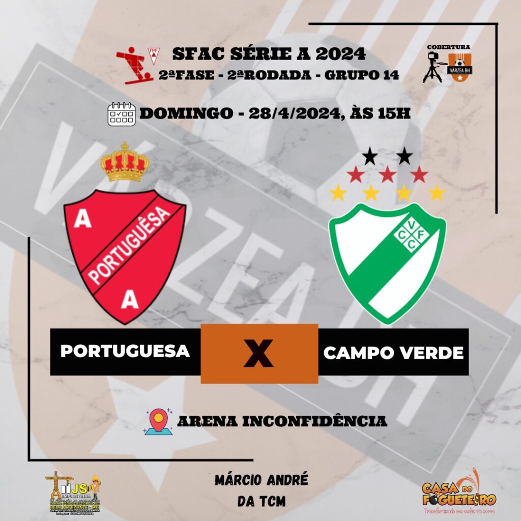 O Várzea BH cobre a partida entre Portuguesa e Campo Verde